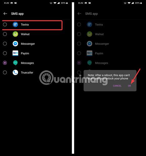 Come impostare l'app di messaggistica predefinita su Android