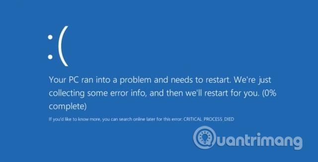 Comment réparer l’erreur d’écran bleu Critical Process Died dans Windows 10