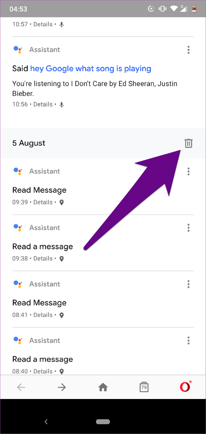 Comment supprimer l'historique de Google Assistant sur Android