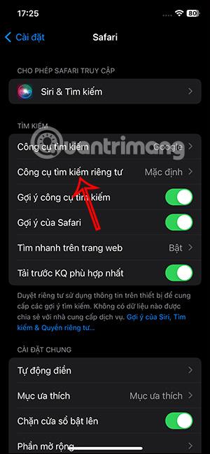 Comment changer le moteur de recherche de navigation privée Safari