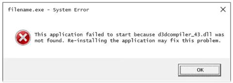 Correction d3dcompiler_43.dll introuvable ou erreur manquante