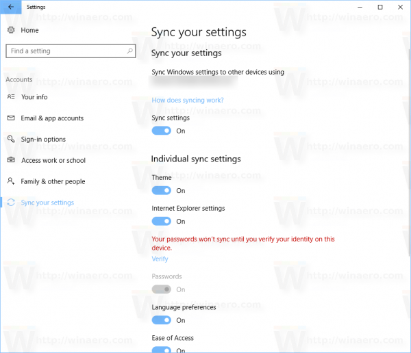 Empêcher Windows 10 de synchroniser les thèmes entre les appareils