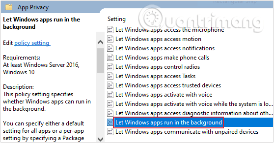 Come disattivare le applicazioni in background su Windows