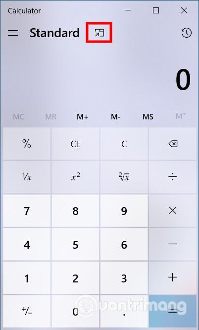 Comment épingler la calculatrice sur l'écran Windows 10 pour toujours flotter au-dessus des autres applications