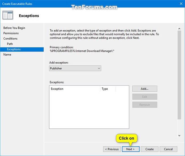 Comment utiliser AppLocker pour autoriser ou bloquer l'exécution de fichiers exécutables dans Windows 10