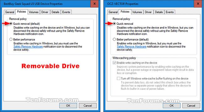 So aktivieren/deaktivieren Sie das Disk Write Caching in Windows 10