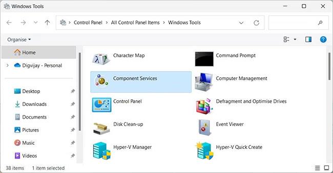 Comment ouvrir les services de composants dans Windows 11