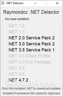 コンピューター上の .NET Framework のバージョンを確認する方法