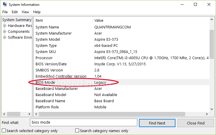 コンピューターが EFI/UEFI またはレガシー BIOS をサポートしているかどうかを確認する方法