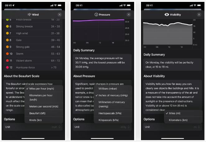 iOS 17 上 Weather 天氣應用程式的新功能