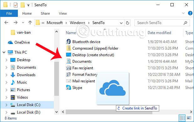 So fügen Sie dem Windows 10-Rechtsklickmenü ein Wolkensymbol hinzu