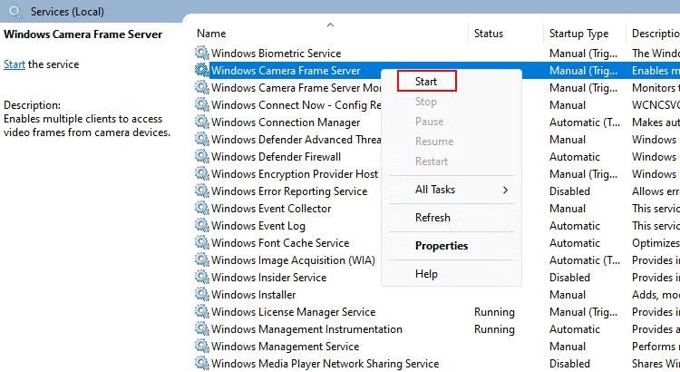 Istruzioni su come risolvere i problemi dell'applicazione Windows Camera