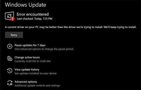 Windows Update에서 중복된 이전 드라이버를 설치하는 오류 수정