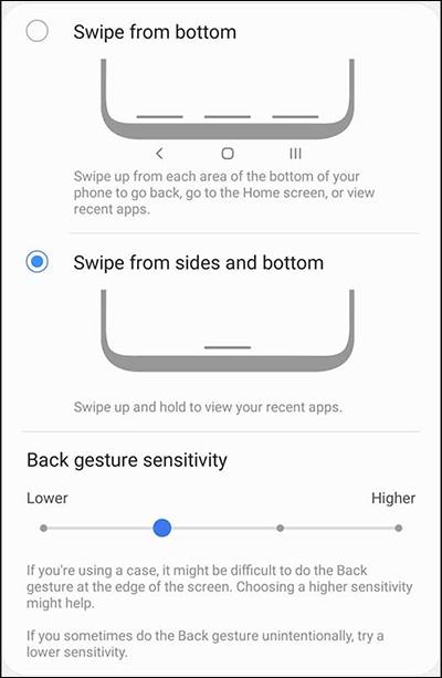 Come attivare la navigazione gestuale, modificare l'ordine dei pulsanti di navigazione del Galaxy S20