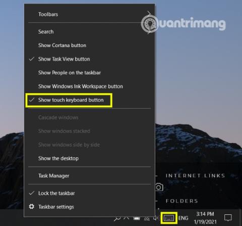 Comment masquer/afficher le bouton du clavier virtuel dans la barre des tâches sous Windows 10