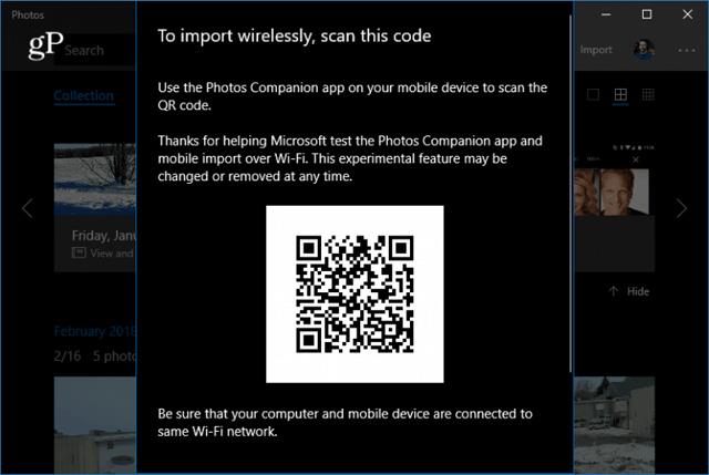 如何使用 Photos Companion 將照片和影片從手機傳輸到 Windows 10 計算機