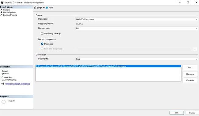 Come eseguire il backup e il ripristino del database Microsoft SQL Server utilizzando SSMS