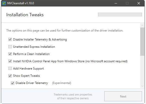 Personnalisez les paramètres du pilote NVIDIA avec NVCleanstall