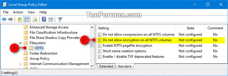 Comment activer ou désactiver le cryptage de fichiers NTFS sous Windows