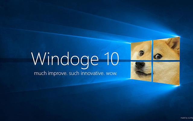 Fond d'écran Doge Windows, mème Doge Windows 11, fond d'écran Doge