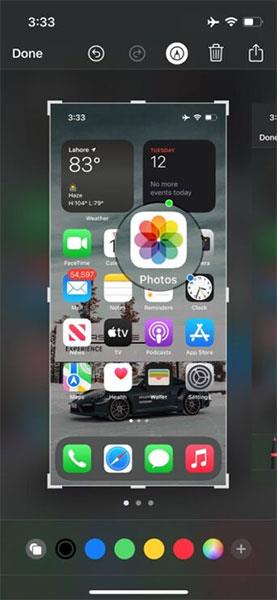 iPhone 스크린샷의 특정 위치를 확대하는 방법