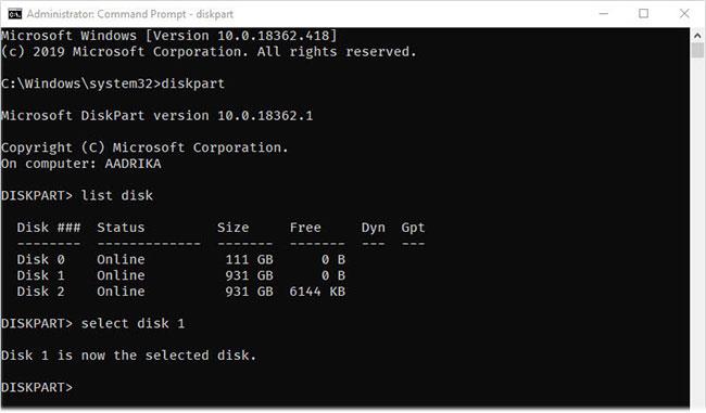 Comment étendre la partition à l'aide de la commande diskpart