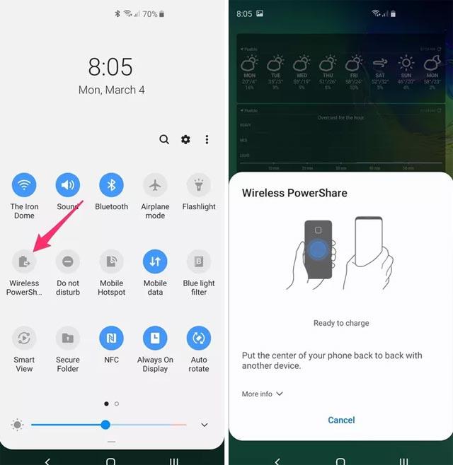 Comment recharger sans fil un autre appareil sur Samsung Galaxy S10