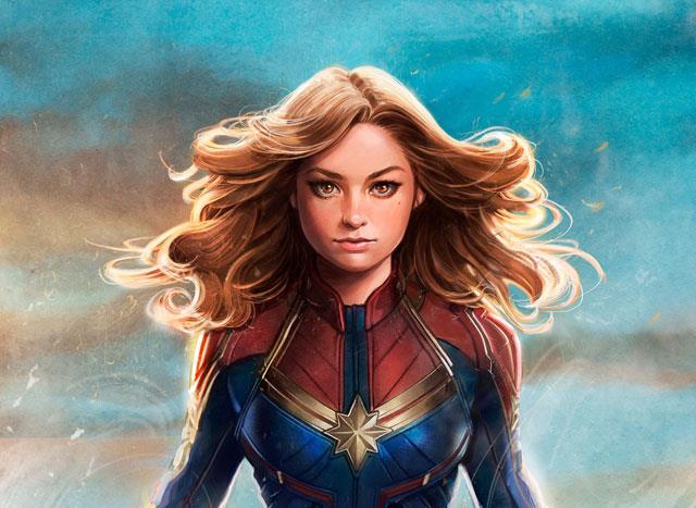 Hochauflösendes Captain Marvel-Hintergrundbildset für Computer