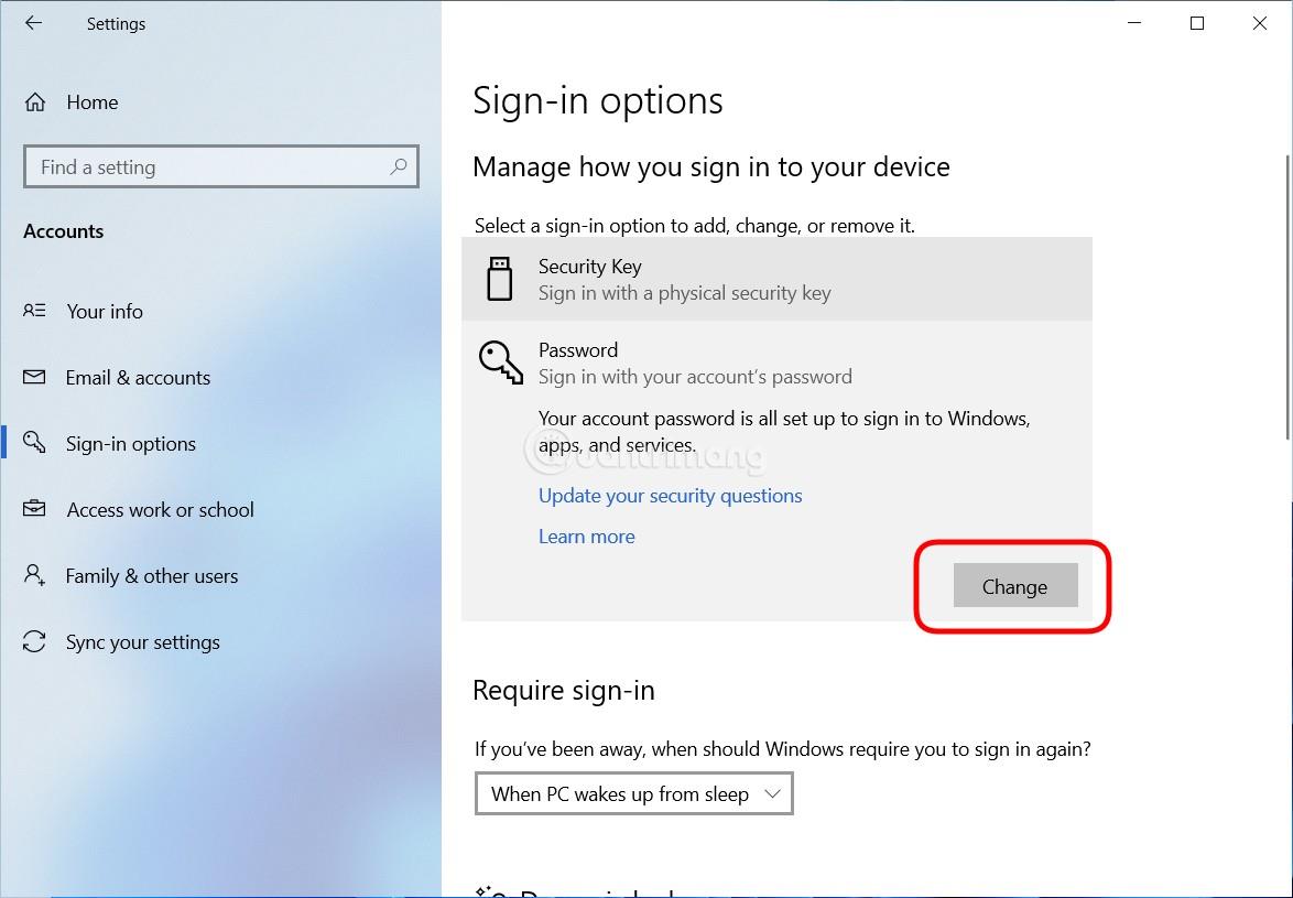 Come impostare una password per un computer Windows 10, come modificare la password di Windows 10