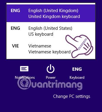 如何更改鍵盤語言 Windows 8/8.1