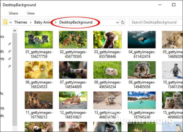 Comment obtenir des images dans des thèmes sous Windows 10