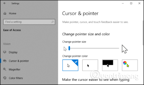 Comment changer la couleur et la taille du curseur de la souris sous Windows 10