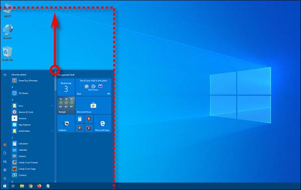 Come modificare la dimensione del menu Start in Windows 10