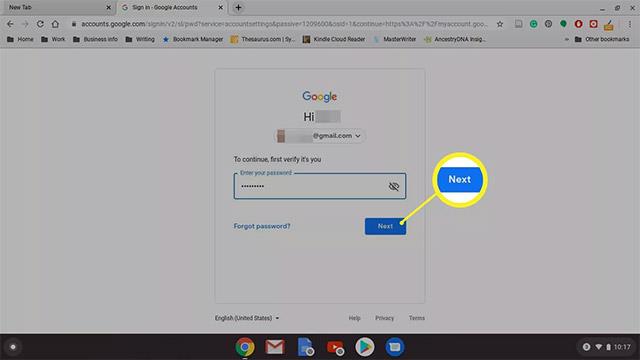 Как изменить пароль на Chromebook