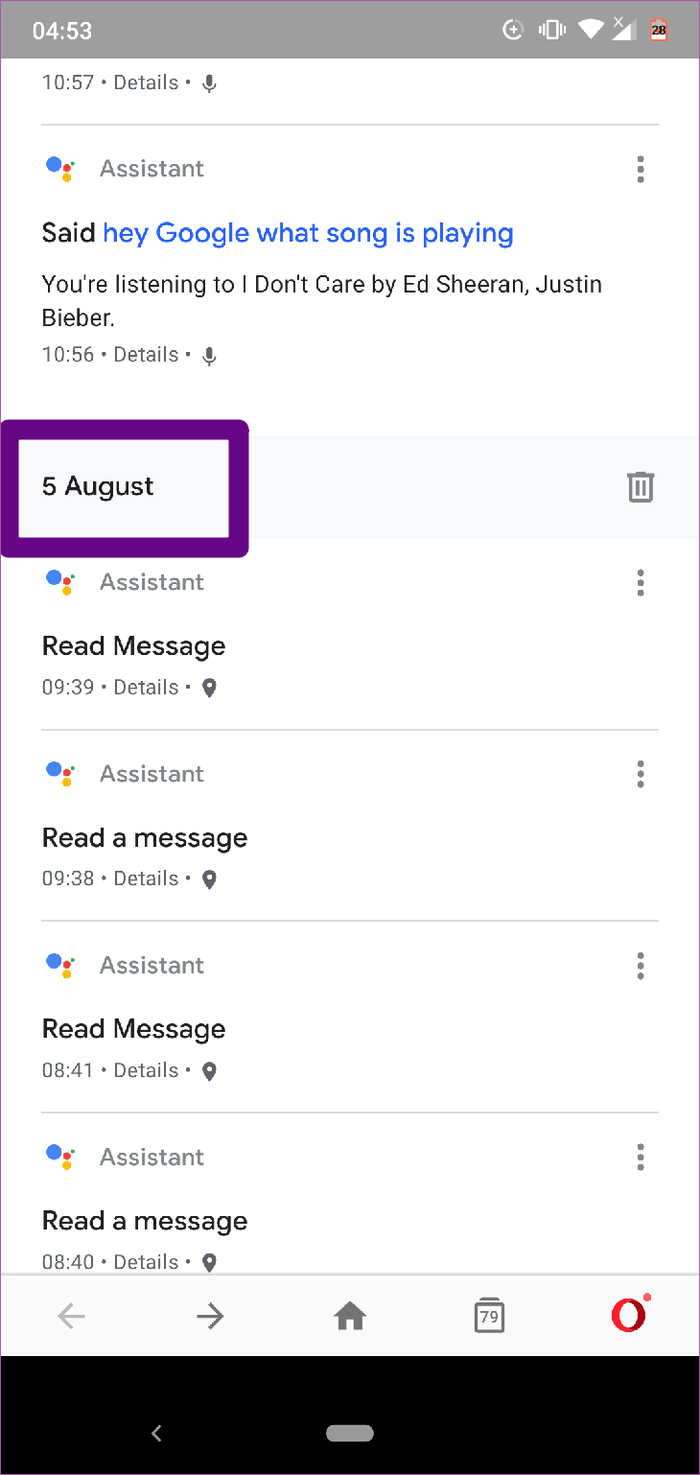 Comment supprimer l'historique de Google Assistant sur Android