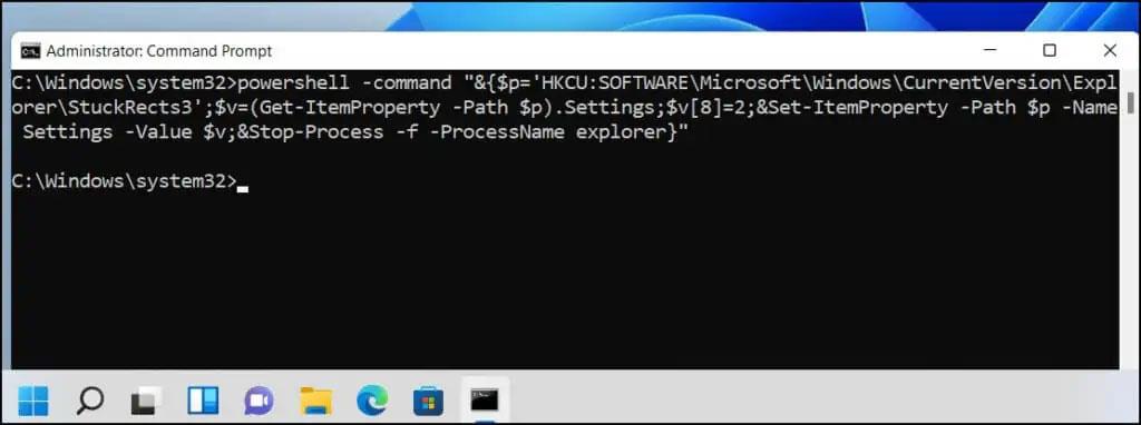 Windows 11에서 작업 표시줄을 숨기거나 숨기기 해제하는 방법