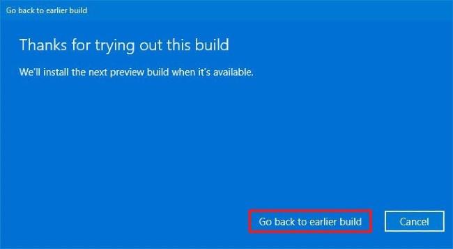 Comment supprimer la mise à jour de Windows 10 pour revenir à l'ancienne version de Windows