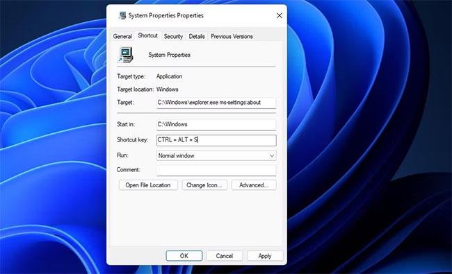 Come impostare un collegamento per aprire Proprietà del sistema in Windows 11