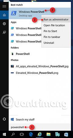 Доступ к PowerShell и управлению администратором в Windows 10