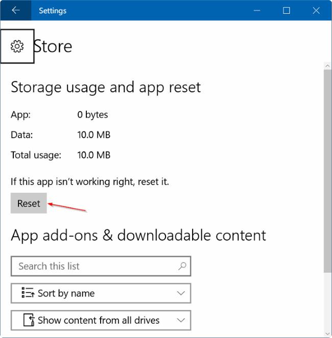 Windows 10에서 Windows Store 애플리케이션을 재설정하는 방법