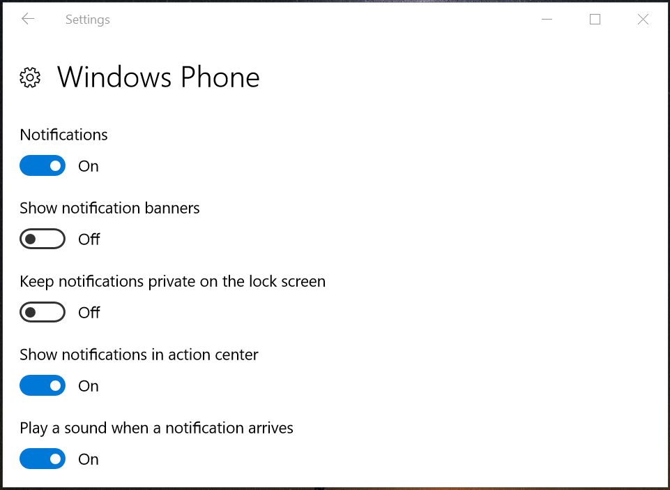 Voici comment désactiver les notifications de Windows Phone sur un ordinateur Windows 10