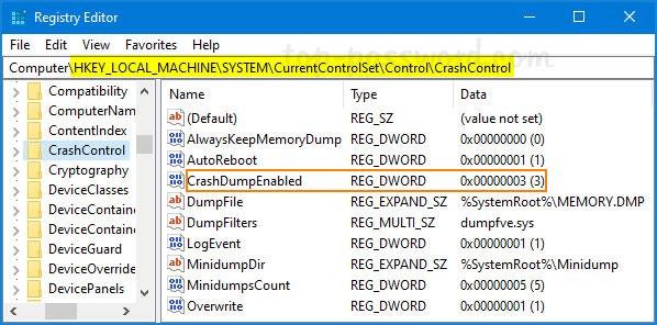 3 modi di configurazione per creare un crash dump BSOD su Windows