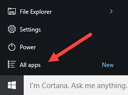 Instructions pour supprimer l'option Toutes les applications dans le menu Démarrer de Windows 10