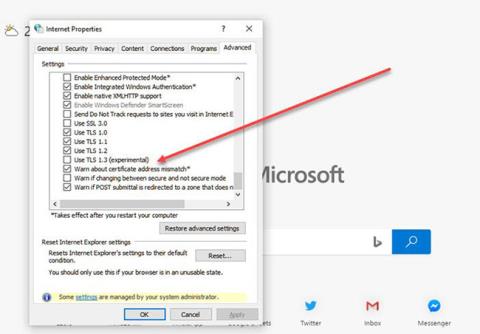 Come abilitare/disabilitare TLS 1.3 in Windows 10