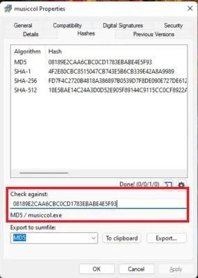 Comment vérifier les sommes de contrôle MD5, SHA-1 et SHA-256 sous Windows