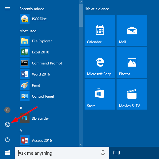 Riepilogo di 12 modi per accedere rapidamente all'applicazione Impostazioni su Windows 10