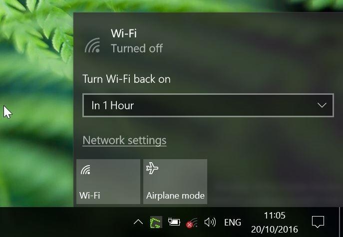 Stellen Sie unter Windows 10 einen Timer ein, um WLAN nach 1 Stunde, 4 Stunden oder 1 Tag automatisch einzuschalten