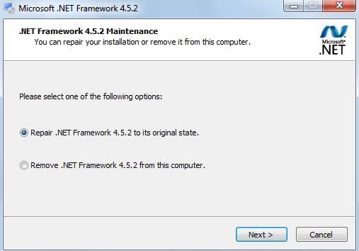 Outil efficace de réparation et de suppression de Microsoft .NET Framework