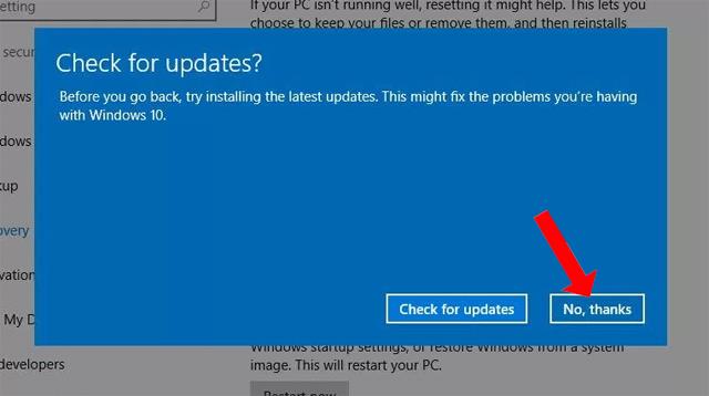 如何刪除 Windows 10 更新以傳回舊的 Windows 版本