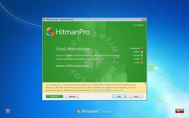 HitmanPro.Kickstart を使用してウイルスに感染したコンピュータを起動する手順